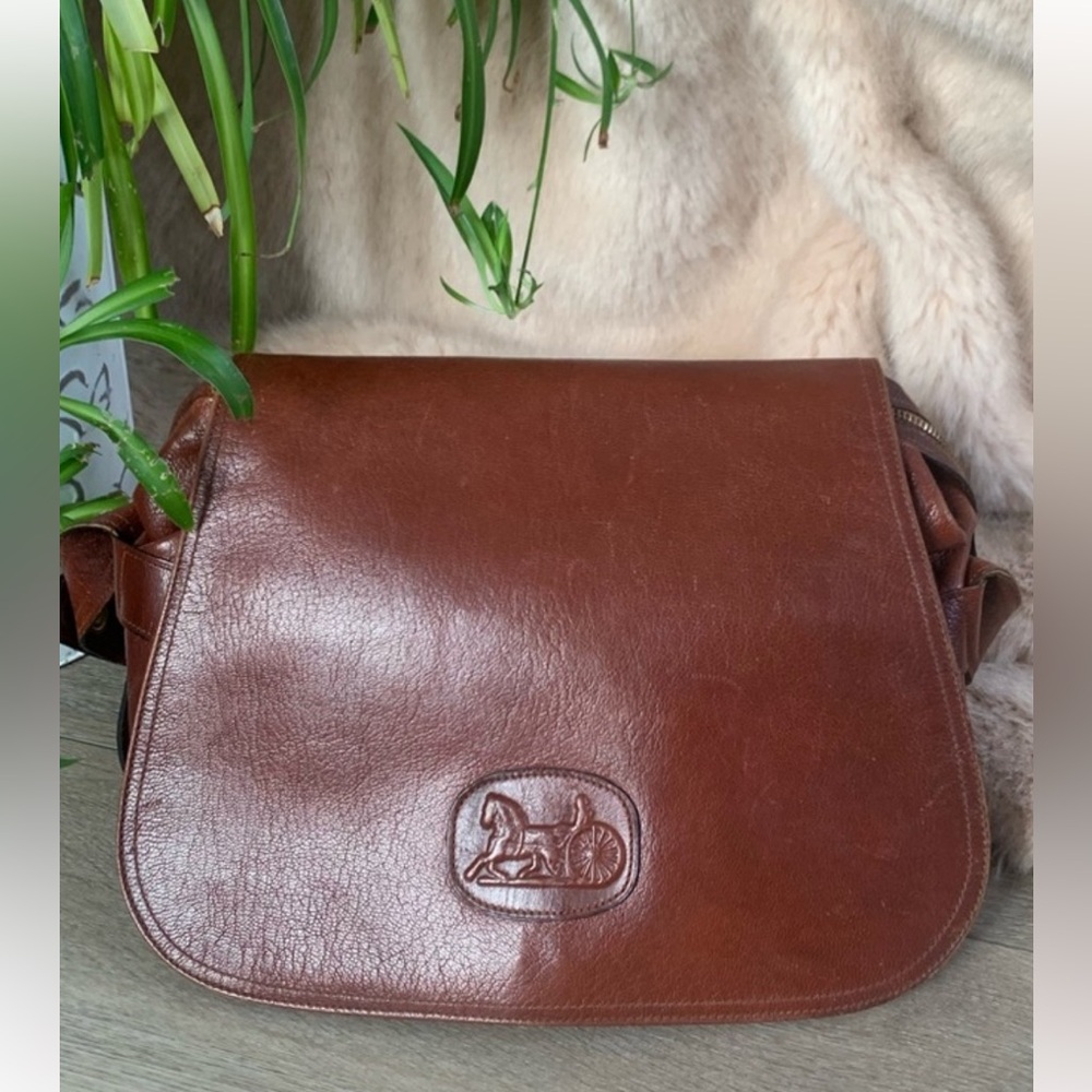 Rare Vintage Celine Tan Leather Men's or Woman’s Messenger Bag - Picture 3 of 3